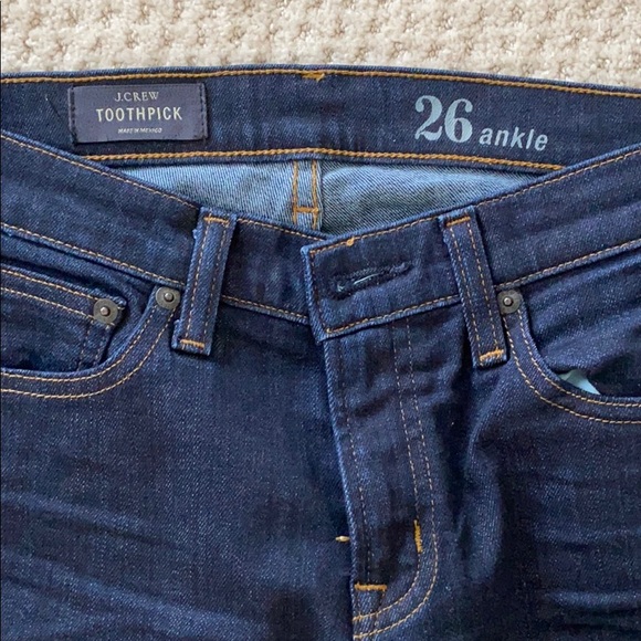 J.Crew Dark Wash Toothpick Jean - Picture 2 of 4